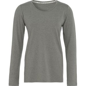 Knit Factory Lily Shirt - Dames shirt met ronde hals - T-shirt met lange mouwen - Shirt voor het voorjaar en de zomer - Superzacht - Shirt gemaakt van 96% viscose & 4% elastaan - Urban Green - M