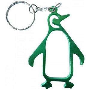 sleutelhanger Pinguin Groen - flesopener van metaal