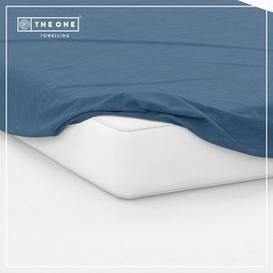 The One Bedding Hoeslaken - Lits-jumeaux - 160 x 220 cm - Katoen/Satijn - Indigo blauw