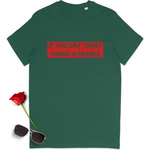 T shirt met quote 'Dank de Boer' - Dames en heren t-shirt met tekst - Mannen en vrouwen maten (unisex) S t/m 3XL - Shirt kleuren: zwart, wit en groen.