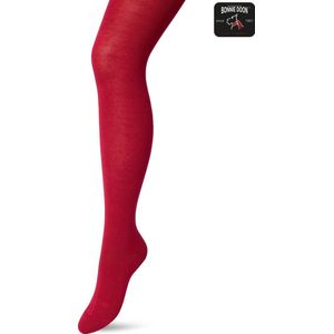 Bonnie Doon Biologisch Katoenen Maillot Meisjes Donker Rood maat 92/98 - Kinder Maillot - OEKO-TEX gecertificeerd - Bio Cotton Tights - Duurzaam Huidvriendelijk Bio Katoen - Fijne pasvorm - Gladde Naden - Rood/Roze - Stone Red - BP053900.360