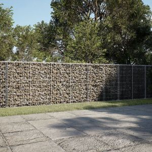 vidaXL - Schanskorf - 1100x50x100 - cm - gegalvaniseerd - ijzer - zilverkleurig