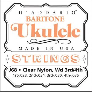 D'Addario Ukulele snaren EJ65B Baritone Nylon 28-34-30-35 - Snaren