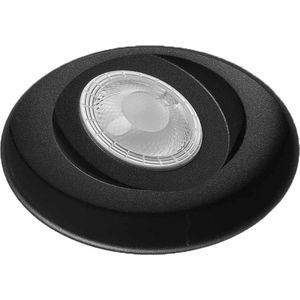 Inbouwspot Zwart - Dimbaar - 5 watt - 425 Lumen - 2000-3000 Kelvin - Dim to Warm - IP65 Badkamerverlichting