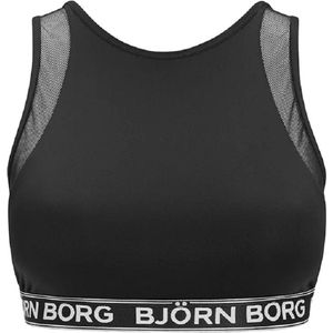Björn Borg - Iconic Mesh High Neck - Sporttop - Zwart - Maat XS