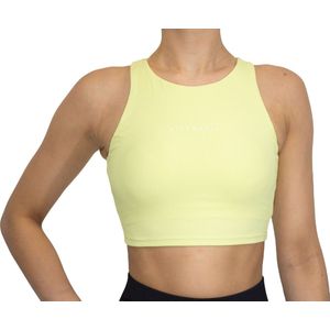 Fittastic Sportswear No Sleeve Backless Top Yellow - Beige - M