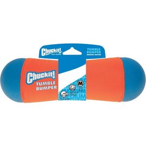 Chuckit! Tumble Bumper - Hondenspeelgoed - Apporteer speelgoed - Hondenspeeltje - Oranje/Blauw - ø 6 x 21 cm - M