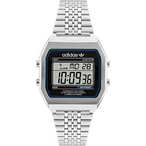 Adidas Street Digital Two AOST22072 Horloge - Staal - Zilverkleurig - Ø 37.5 mm
