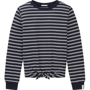 TOM TAILOR striped sweat w. knot Meisjes Trui - Maat 140