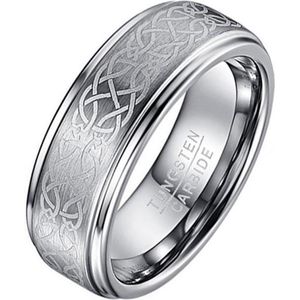 Heren ring Wolfraam Celtic Knot Brushed-18mm