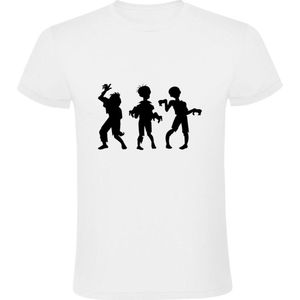 Zombie Heren T-shirt | Halloween | Oktober | Spook | Hersenen | Griezelen | Eng | Akelig | Wit