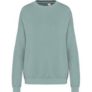 Biologische unisex sweater 'Terry' lange mouwen Washed Jade Green - XL