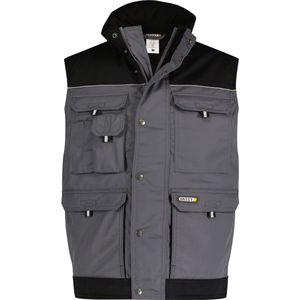 DASSY® Hulst Tweekleurige bodywarmer - maat M - CEMENTGRIJS/ZWART