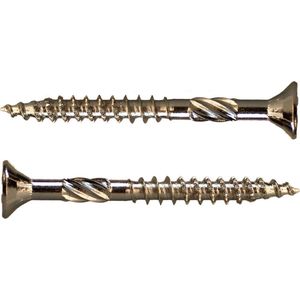 Multifunctionele houtschroef 3,5x30 - deeldraad, verzinkt staal, Torx 15, platverzonken kop