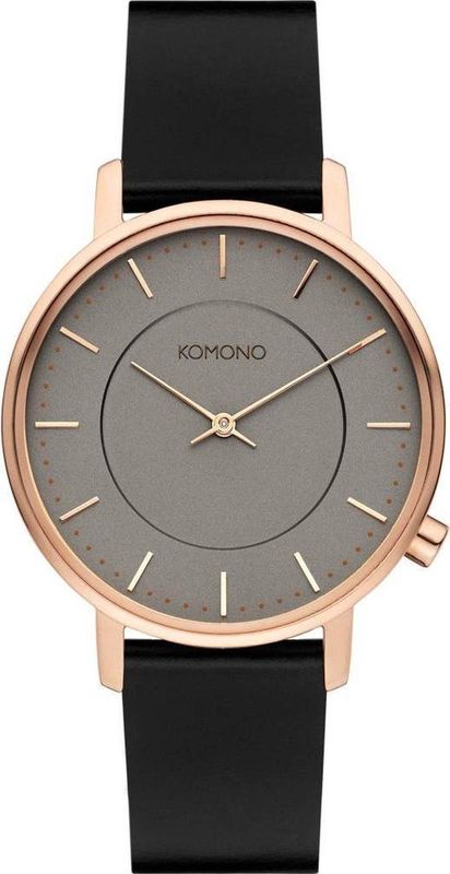 Komono Polshorloge Harlow Rose Gold Black W4127 ⌀ 36 mm - Dames