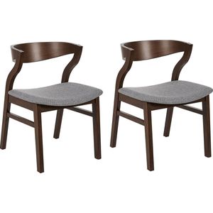 Set van 2 eetkamerstoelen MAROA Hout Lichtgrijs