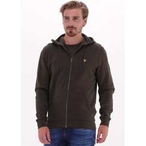 Lyle & Scott Zip Trough Hoodie Truien & Vesten - Olijf