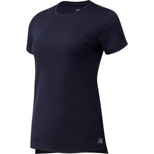 New Balance Core Run Short Sleeve Dames Sportshirt - ECLIPSE - Maat XS
