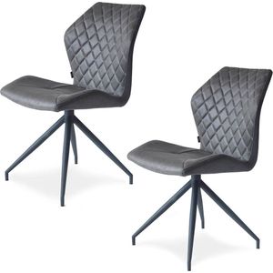 Rocky eetkamerstoelen set van 2 Stone