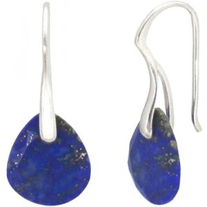 ARLIZI 2120 Oorbellen blauw lapis lazuli oorhangers - sterling zilver - 3,5 cm