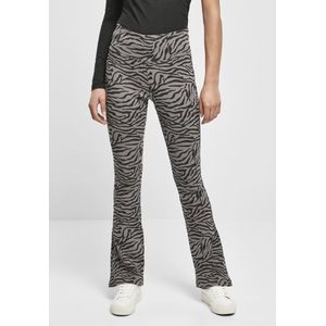 Urban Classics - High Waist Zebra Boot Cut Legging - 3XL - Grijs/Zwart