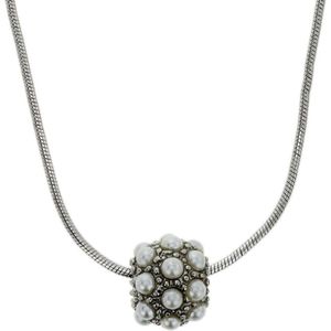 Behave Dames ketting zilver kleur minimalistisch
