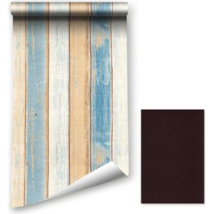 Vintage zelfklevend behang - wanddecoratie voor woonkamer en slaapkamer - 44,5 x 1000 cm