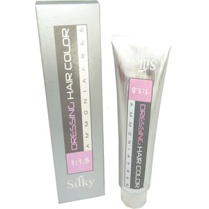 Silky Dressing Haarkleuring Permanente Crème zonder ammoniak 60ml - 908 Ultra Light Pearl Blonde / Ultra Hellblond Perl
