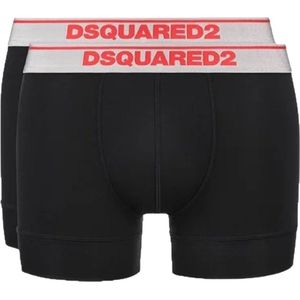 Dsquared2 Trunk Boxershorts 2-Pack Zwart/Rood Heren - Maat: M
