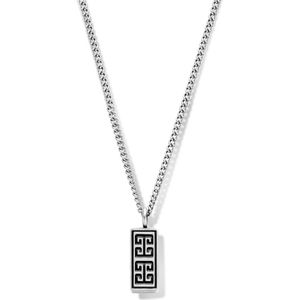 Frank 1967 7FN 0015 Stalen Heren Ketting met Hanger - lengte 60 cm - zilverkleurig