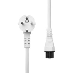 ProXtend Power Cord Schuko Angled to C5 2M White Wit Netstekker type F C5 stekker