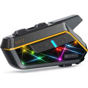 Bluetooth headset voor motorfietsen - 10 rijders intercom met muziek en FM-radio