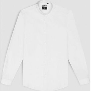 Antony Morato Mmsl00631-fa400078-1000 Seoul Slim Fit Shirt Met Lange Mouwen Wit 52 Man