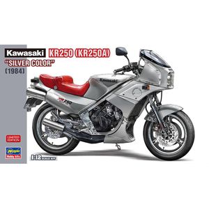 1:12 Hasegawa 21747 Kawasaki KR250 (KR250A) - Silver Color Plastic Modelbouwpakket