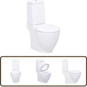 vidaXL Toilet - Keramiek - Wit - Soft-Close - 39x66x84 cm Toilet - Wc Pot - Modern Toilet - Keramiek Toilet - Ronde Toilet