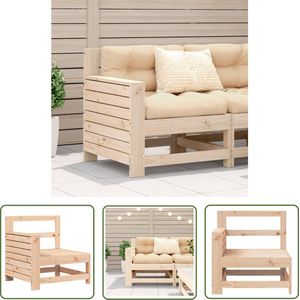 The Living Store Tuinbank met armleuning 69x62x70,5 cm massief grenenhout - Tuinbank - Grenenhout - Lounge Set - Buitendecoratie - Outdoor Furniture