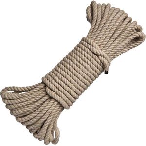 Hogtied - Bind & Tie - 6mm Hemp Wrist or Ankle Cuffs - Natural