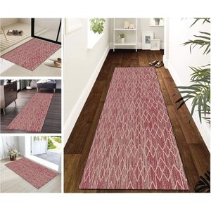 Antislip Keukenloper - Wasbaar en Absorberend - Modern Roze Keukentapijt
