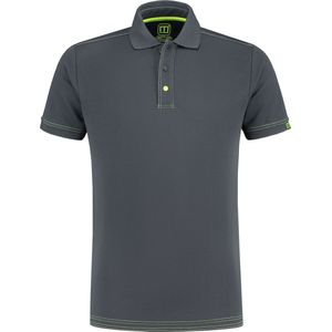 Macseis Polo Signature Powerdry heren grijs/fluorgroen maat  S