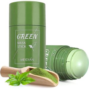 1+1 !!! Green Mask Stick – 2 stuks – Gezichtsmasker – Gezichtsverzorging - Mee-eters Verwijderen – Natuurlijk Product Cleansing Masker, Reinigende Klei, Groene Thee, Hydraterend, Olie Tegen Acne, Herstelt En Verkleint Poriën