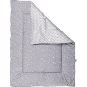 Novéy - Boxkleed 75x95 cm - Sterren - Grijs - Beige - Baby - Speelkleed