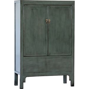 Colours of the Orient Chinese Ming Kast Donkergrijs – Earth Grey – Oosterse Kast – Aziatische Kast– Chinese Kast – Handgemaakt in China
