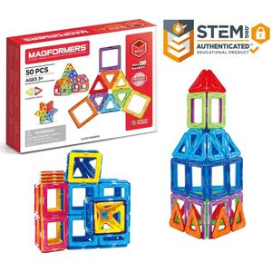 Magformers Basic Set- bouwset 50 stuks- magnetisch speelgoed