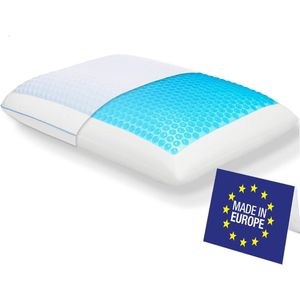 Traagschuim Kussen met Verkoelende Gel - Ergonomische Nekondersteuning voor Alle Slaaphoudingen