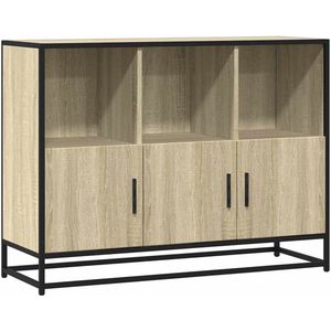 vidaXL - Dressoir - 100x35x76 - cm - bewerkt - hout - sonoma - eikenkleurig
