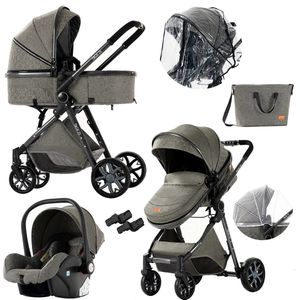 Luxe 3-in-1 Kinderwagen – Makkelijk Draagbaar en Geschikt voor Reizen - Donker Grijs