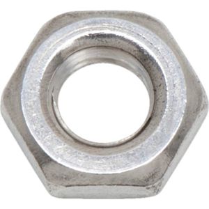 Wurth - DIN 439 roestvast staal A2 blank fijne draad - Zeskantmoer, lage vorm met fijne draad DIN 439 RVS A2, blank - x 50 st