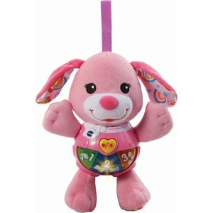 VTech Baby Knuffel & Speel Puppy - Educatief Speelgoed - Cijfers, Geluiden en Voorwerpen - Van 3 tot 24 Maanden - Roze