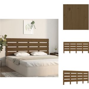 vidaXL Houten Hoofdeinde - Trendy Design - Hoofdbord - 180 x 3 x 80 cm - Massief Grenenhout - Bedonderdeel