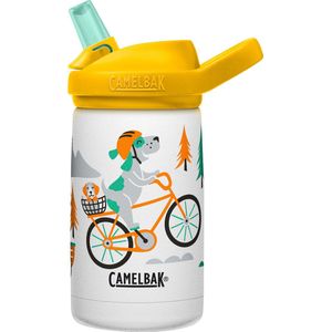 CamelBak Eddy+ Kids SST Vacuum Insulated - Isolatie Drinkfles - 350 ml - Wit (Biking Dogs)